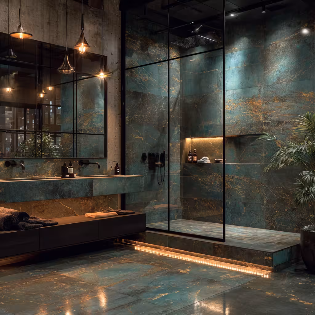 Modern Curbless Shower - Highlands Ranch, CO