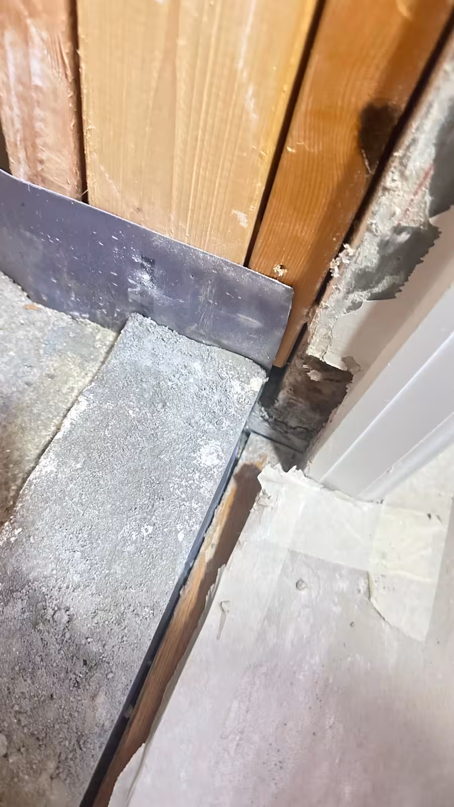 Gap at shower pan liner corner in Denver Colorado