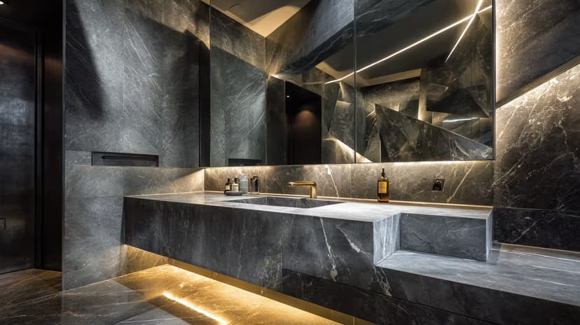 Tile installation in an Eastridge Village home, Highlands Ranch.