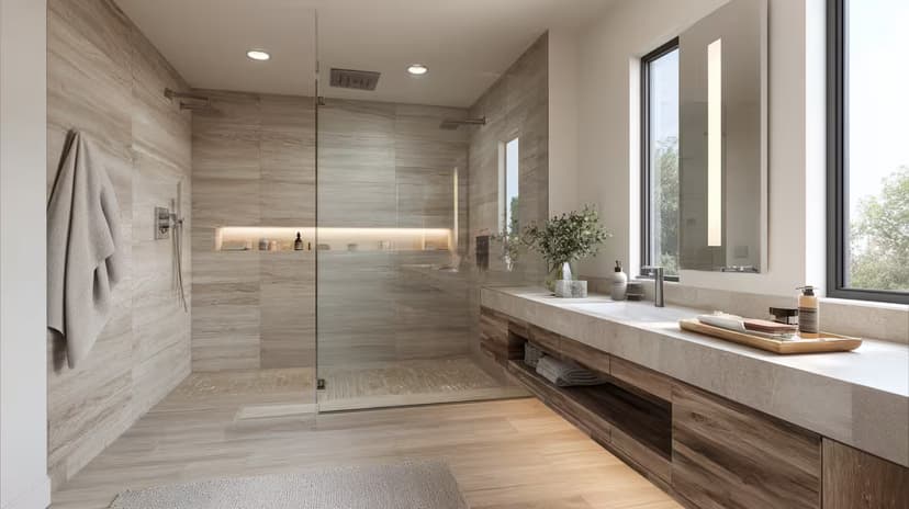 Tile installation in a Westridge Village home, Highlands Ranch.