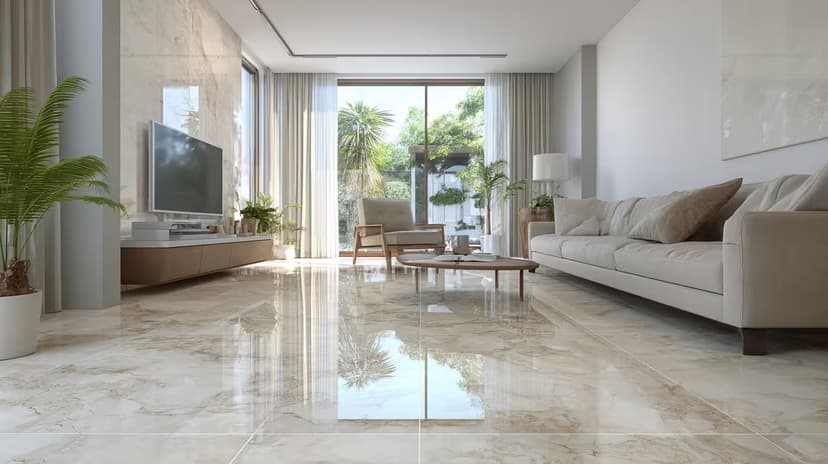 Newly installed tile flooring in a Littleton home.