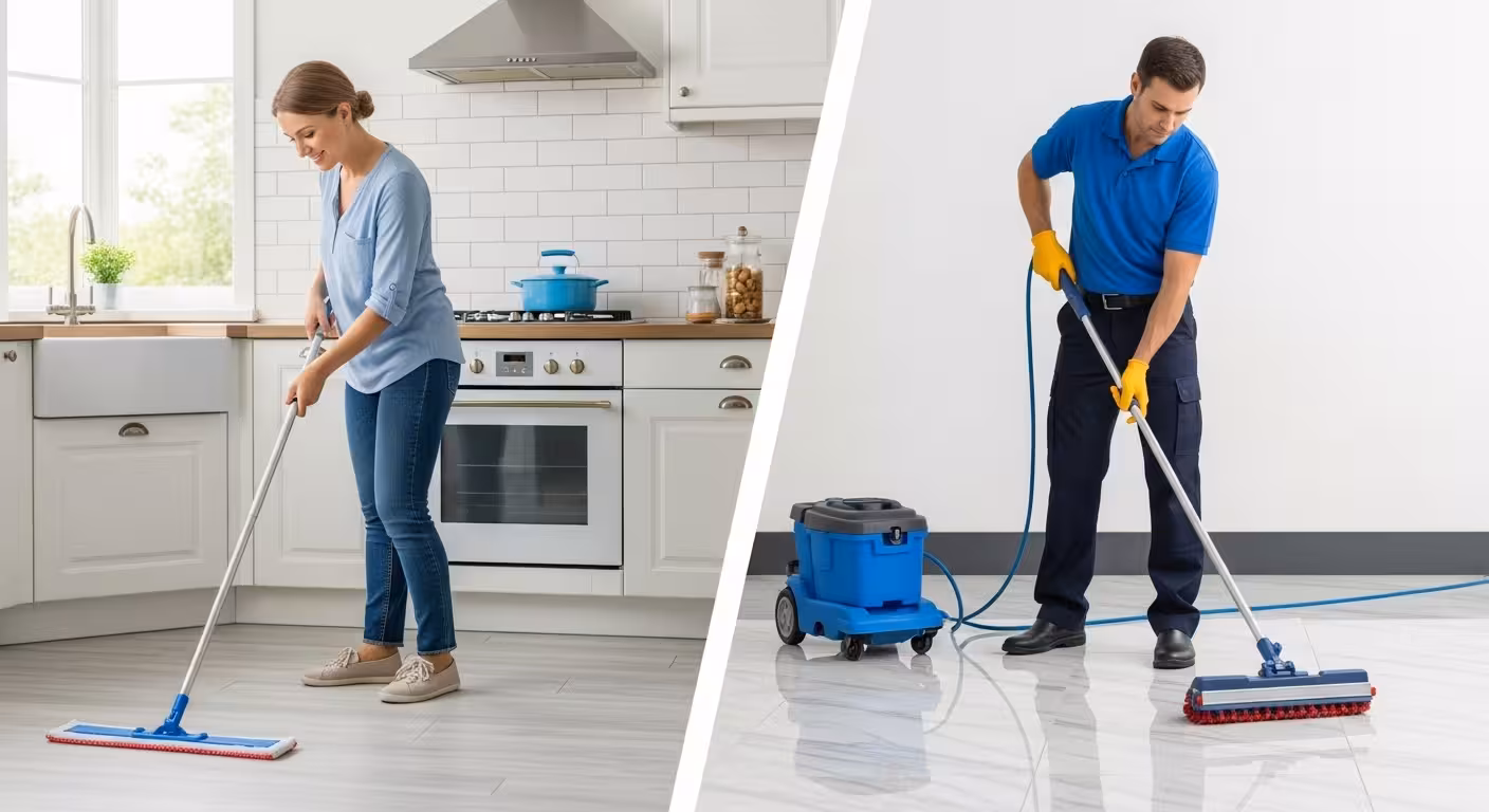 Comparison of DIY and professional tile cleaning methods in Parker, CO.
