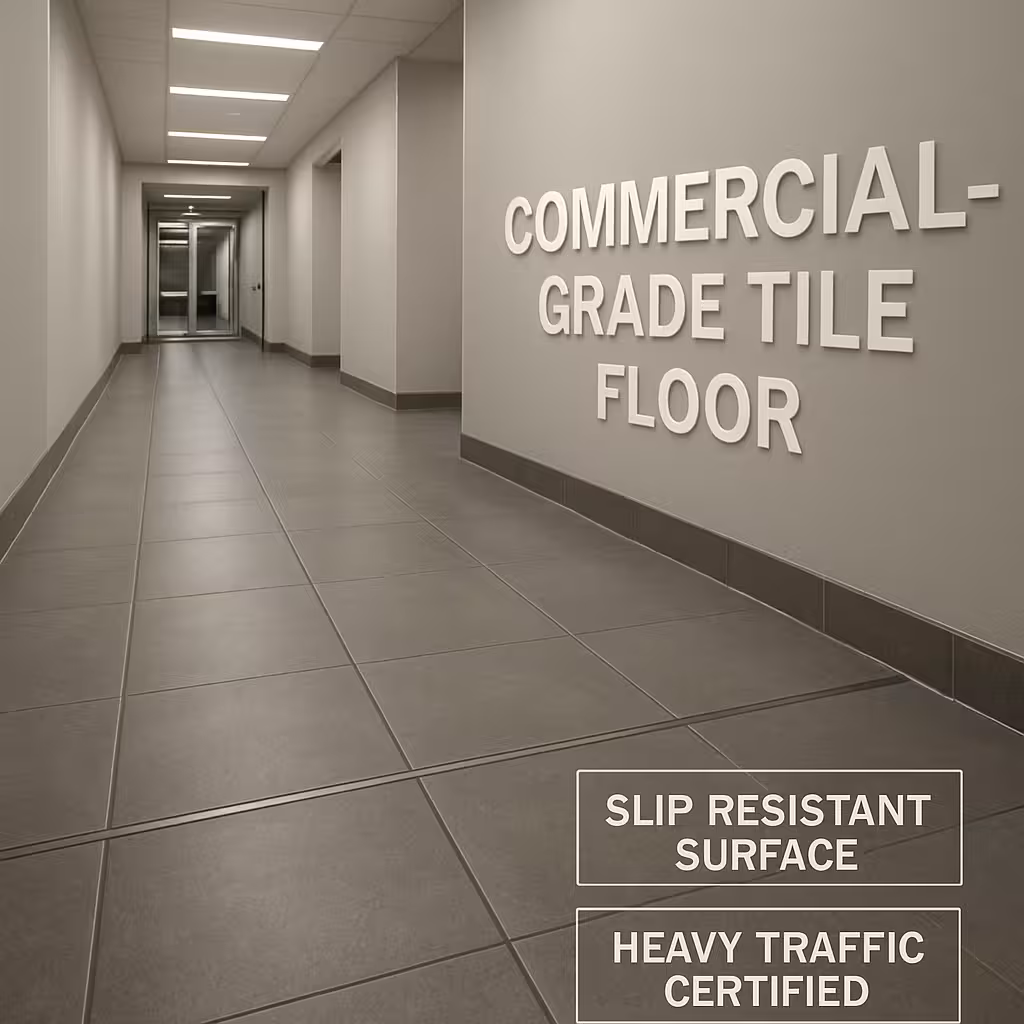 A selection of high-traffic, durable commercial-grade tiles.