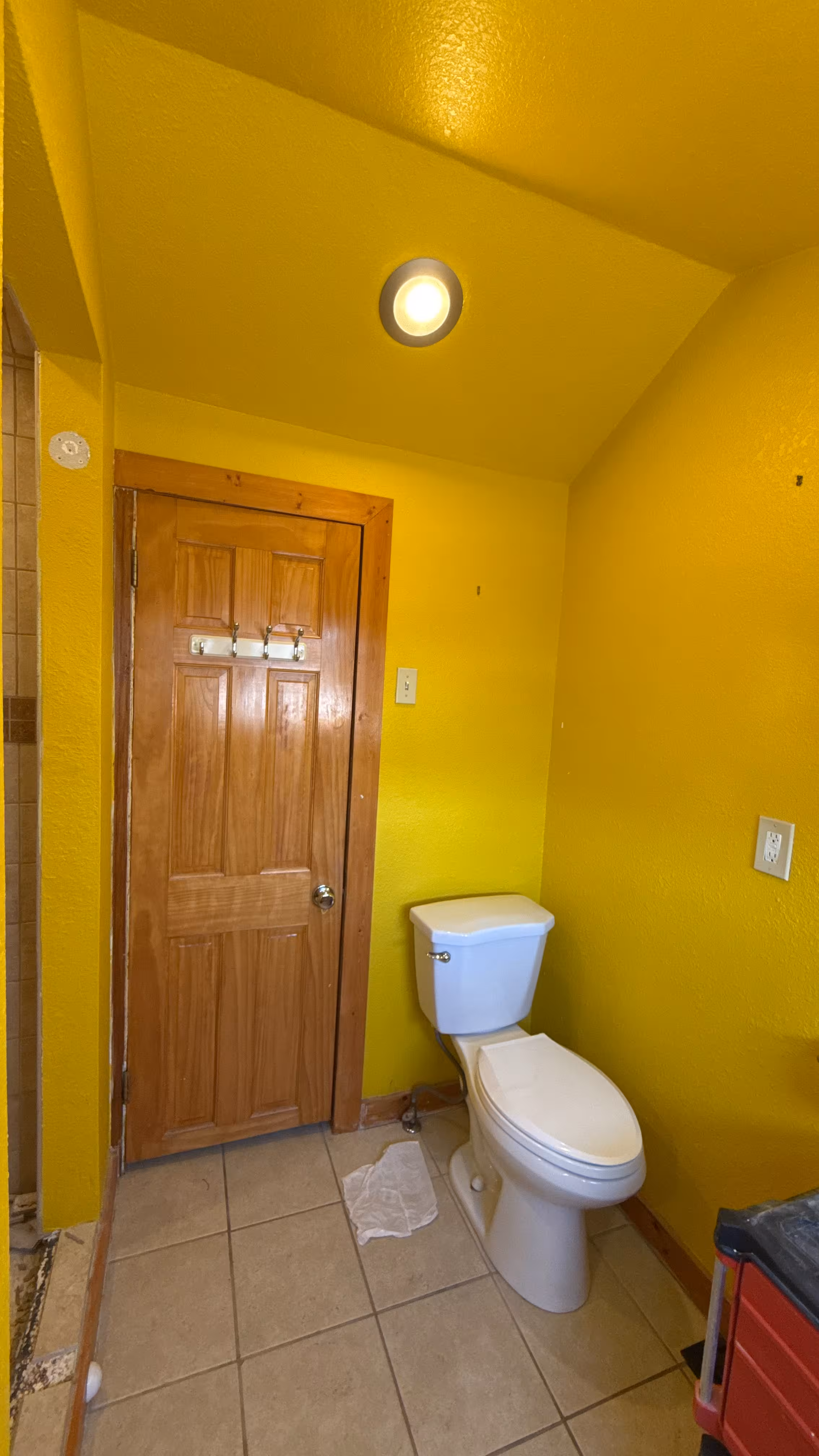 Old shower demolition as part of a Denver bathroom remodel