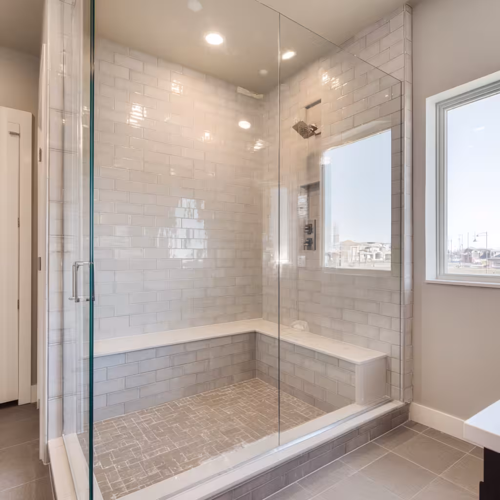 Overview of a tub-to-shower conversion project in Highlands Ranch.