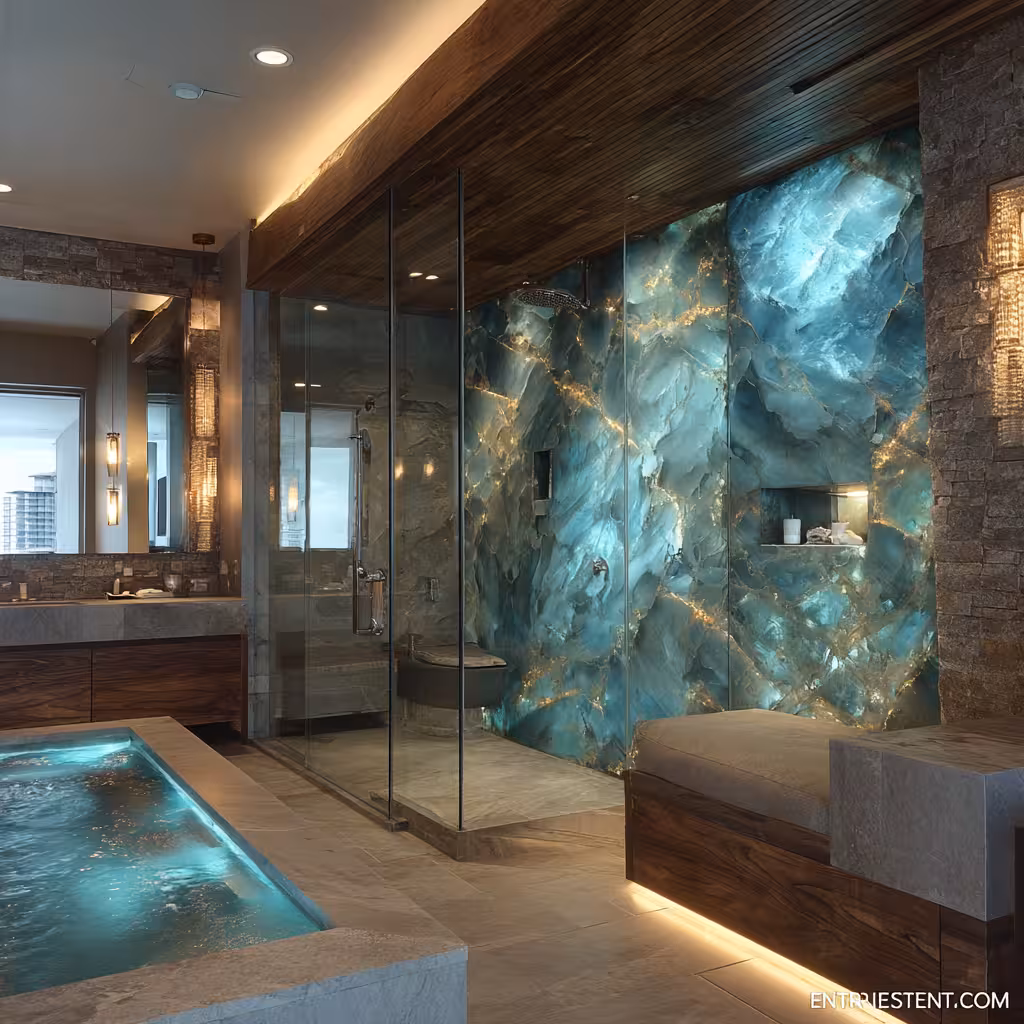 Elegant custom steam shower with premium tile work in Lone Tree.